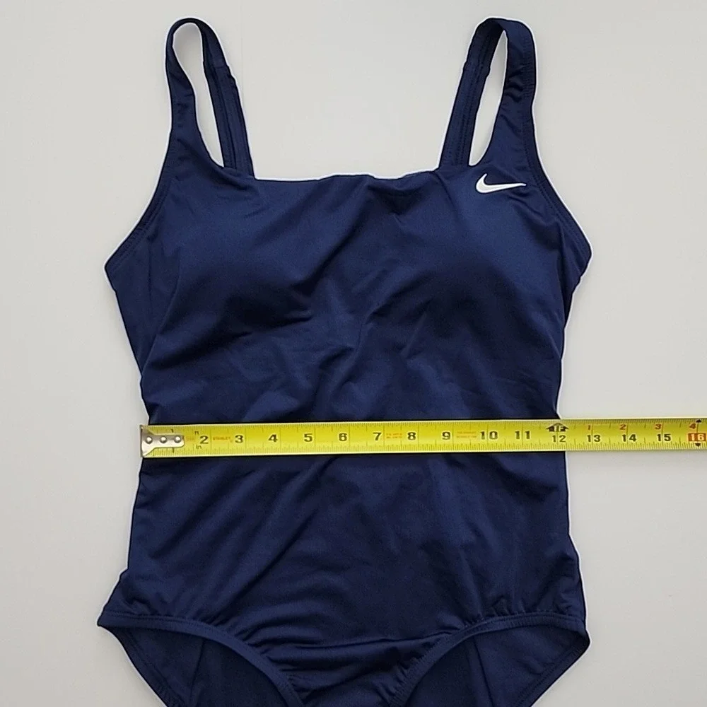 NWT Nike Women's One Piece Scoop Back Performance Swimsuit Navy Medium - Picture 13 of 15